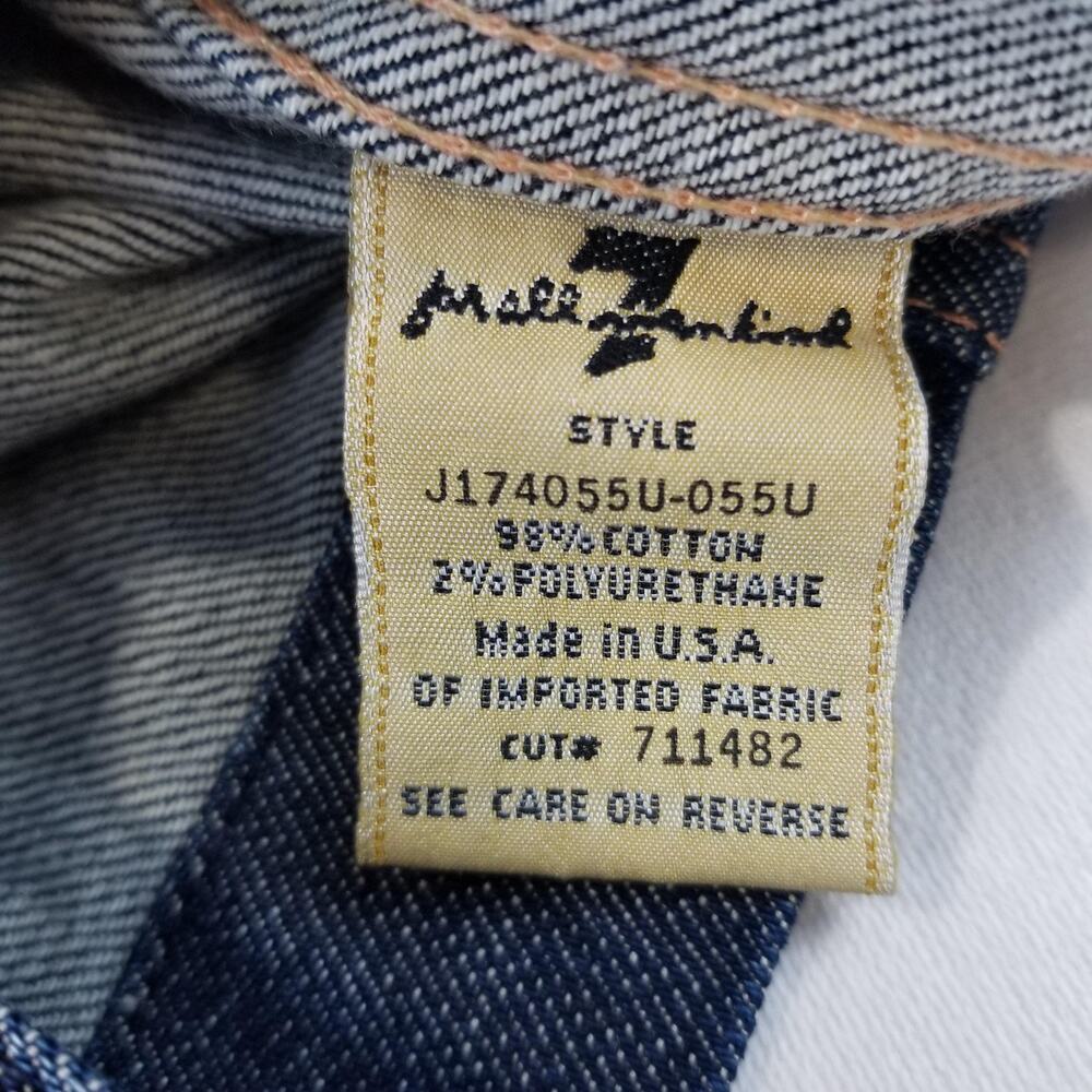 7 For All Mankind Denim Jacket Womens Large Blue Belted Utility Longline Safari - Picture 4 of 8